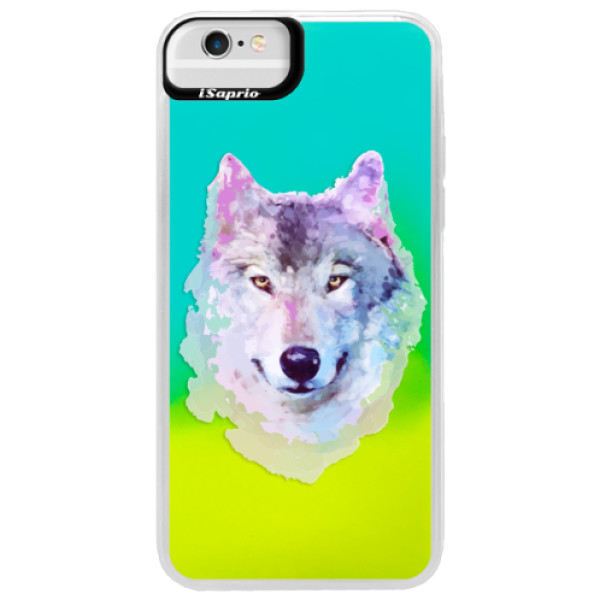 Neónové puzdro Blue iSaprio - Wolf 01 - iPhone 6 Plus/6S Plus