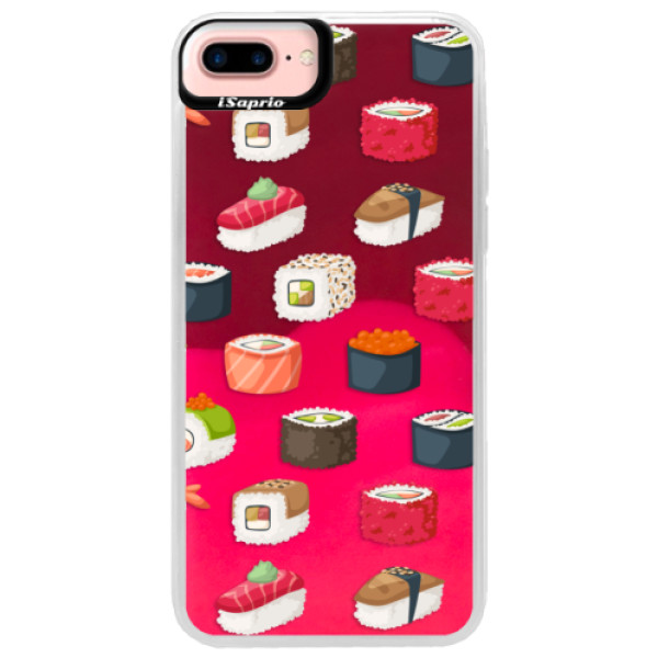 Neónové púzdro Pink iSaprio - Sushi Pattern - iPhone 7 Plus