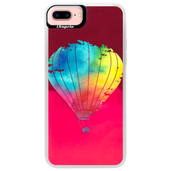 Neónové púzdro Pink iSaprio - Flying Baloon 01 - iPhone 7 Plus