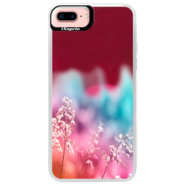 Neónové púzdro Pink iSaprio - Rainbow Grass - iPhone 7 Plus