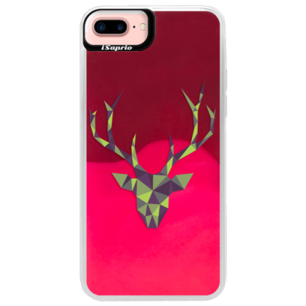 Neónové púzdro Pink iSaprio - Deer Green - iPhone 7 Plus