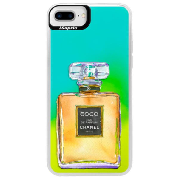 Neónové puzdro Blue iSaprio - Chanel Gold - iPhone 7 Plus