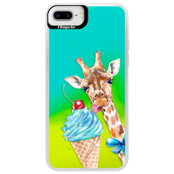 Neónové puzdro Blue iSaprio - Love Ice-Cream - iPhone 7 Plus
