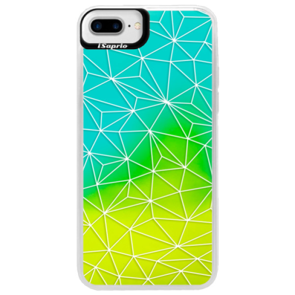 E-shop Neónové puzdro Blue iSaprio - Abstract Triangles 03 - white - iPhone 7 Plus