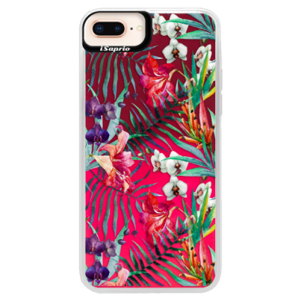 Neónové púzdro Pink iSaprio - Flower Pattern 03 - iPhone 8 Plus