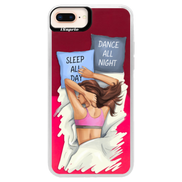 Neónové púzdro Pink iSaprio - Dance and Sleep - iPhone 8 Plus