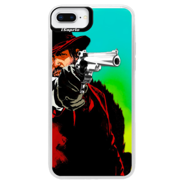 Neónové puzdro Blue iSaprio - Red Sheriff - iPhone 8 Plus