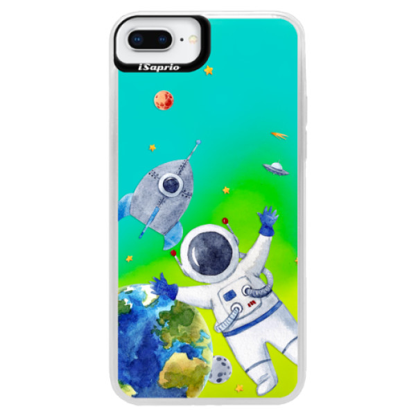 Neónové puzdro Blue iSaprio - Space 05 - iPhone 8 Plus