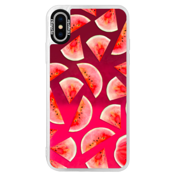 Neónové púzdro Pink iSaprio - Melon Pattern 02 - iPhone XS