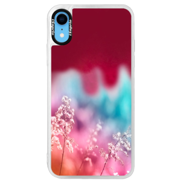 Neónové púzdro Pink iSaprio - Rainbow Grass - iPhone XR