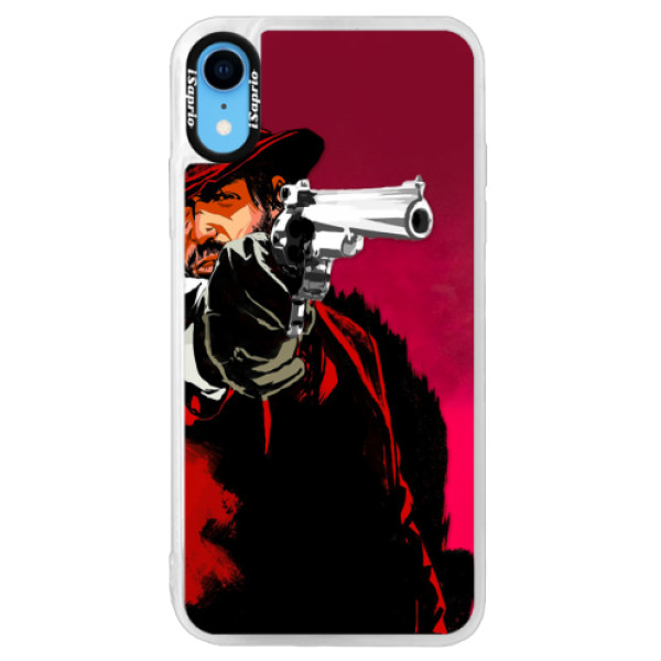 Neónové púzdro Pink iSaprio - Red Sheriff - iPhone XR