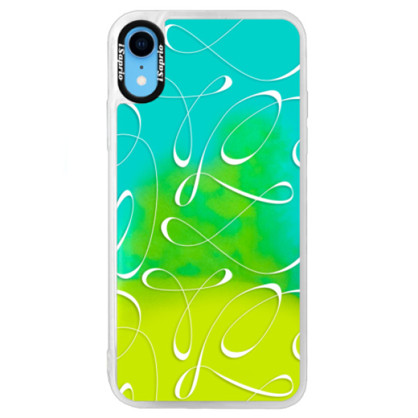 Neónové puzdro Blue iSaprio - Fancy - white - iPhone XR