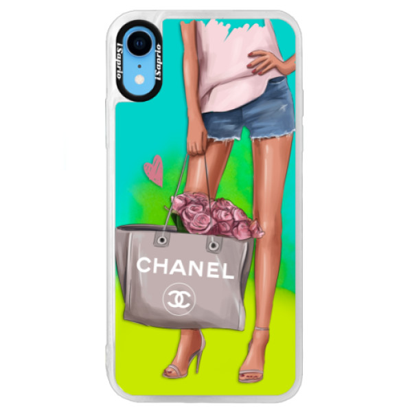 Neónové puzdro Blue iSaprio - Fashion Bag - iPhone XR