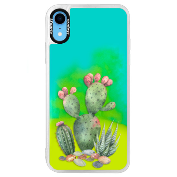 Neónové puzdro Blue iSaprio - Cacti 01 - iPhone XR