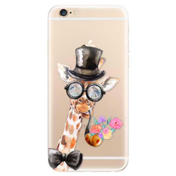 Odolné silikónové puzdro iSaprio - Sir Giraffe - iPhone 6/6S