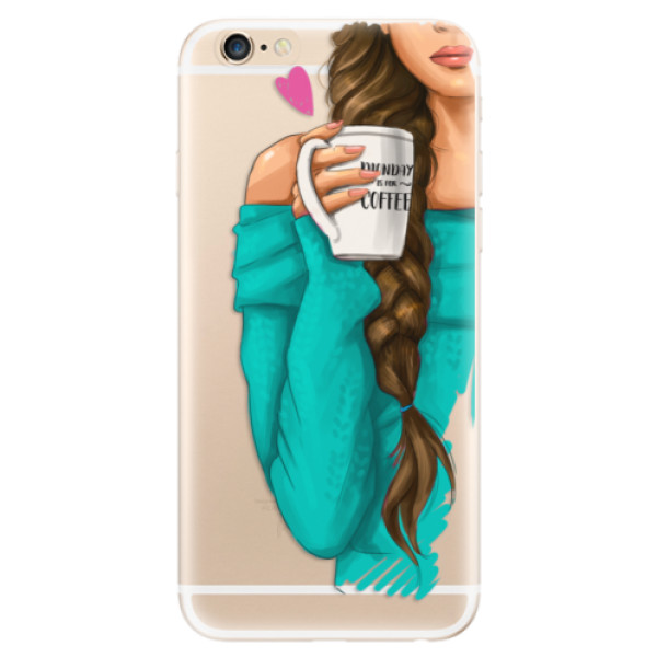 Odolné silikónové puzdro iSaprio - My Coffe and Brunette Girl - iPhone 6/6S