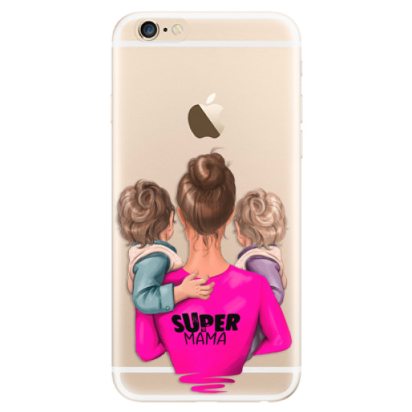 Odolné silikónové puzdro iSaprio - Super Mama - Two Boys - iPhone 6/6S