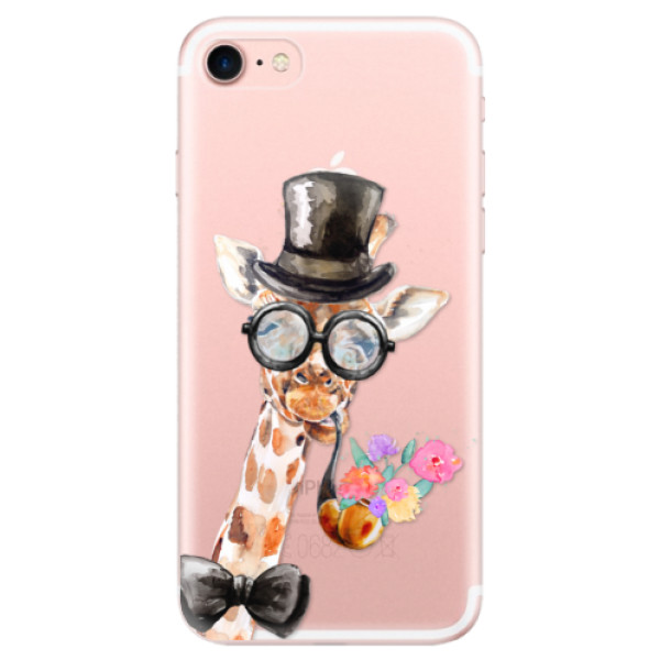 Odolné silikónové puzdro iSaprio - Sir Giraffe - iPhone 7