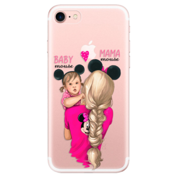 Odolné silikónové puzdro iSaprio - Mama Mouse Blond and Girl - iPhone 7