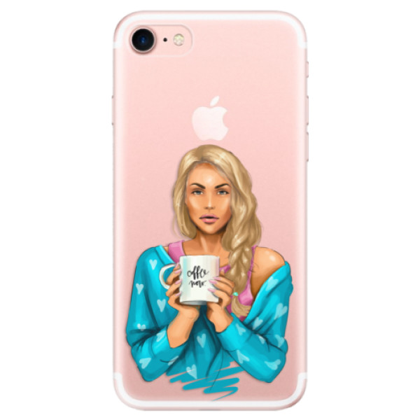 Odolné silikónové puzdro iSaprio - Coffe Now - Blond - iPhone 7