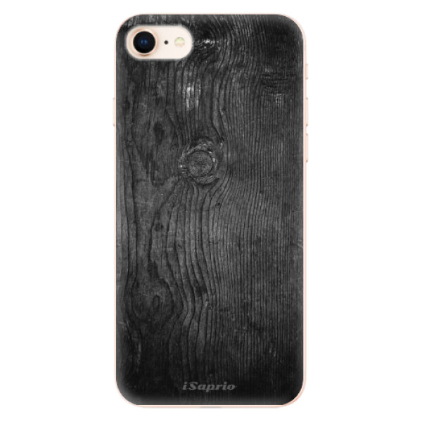 Odolné silikónové puzdro iSaprio - Black Wood 13 - iPhone 8