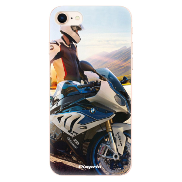 Odolné silikónové puzdro iSaprio - Motorcycle 10 - iPhone 8