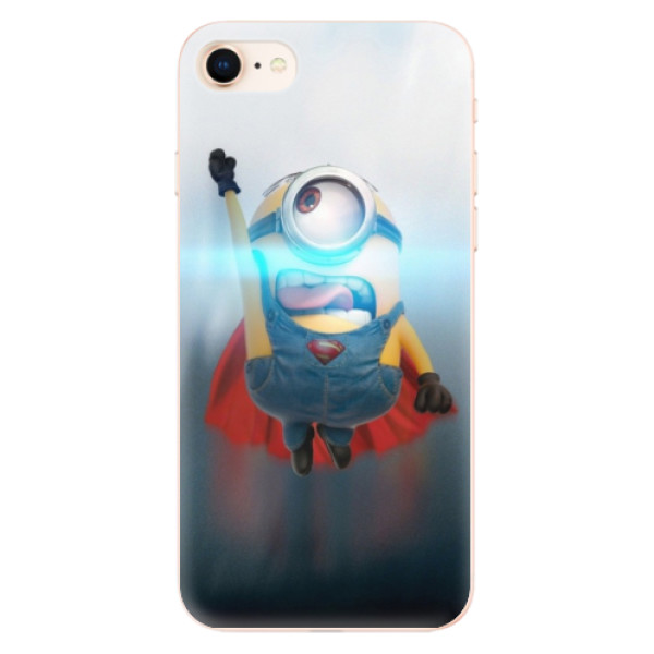 Odolné silikónové puzdro iSaprio - Mimons Superman 02 - iPhone 8