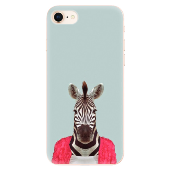 Odolné silikónové puzdro iSaprio - Zebra 01 - iPhone 8