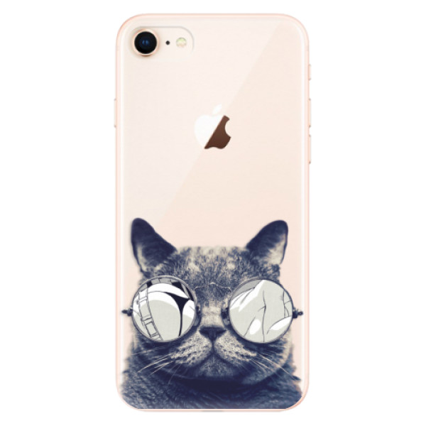 Odolné silikónové puzdro iSaprio - Crazy Cat 01 - iPhone 8