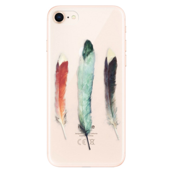 Odolné silikónové puzdro iSaprio - Three Feathers - iPhone 8