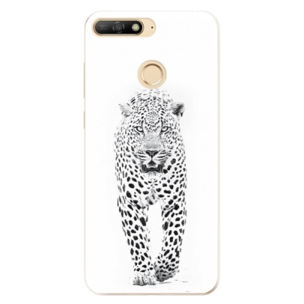 Odolné silikónové puzdro iSaprio - White Jaguar - Huawei Y6 Prime 2018