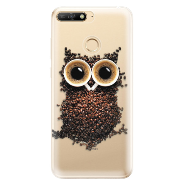 Odolné silikónové puzdro iSaprio - Owl And Coffee - Huawei Y6 Prime 2018