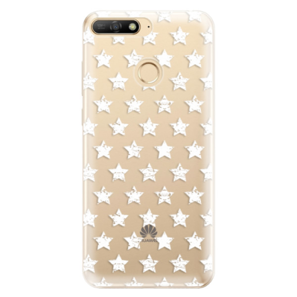 Odolné silikónové puzdro iSaprio - Stars Pattern - white - Huawei Y6 Prime 2018