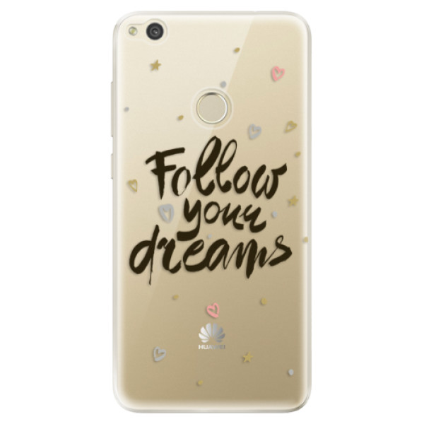 Odolné silikónové puzdro iSaprio - Follow Your Dreams - black - Huawei P9 Lite 2017