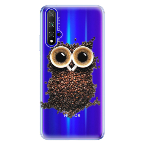 Odolné silikónové puzdro iSaprio - Owl And Coffee - Huawei Honor 20