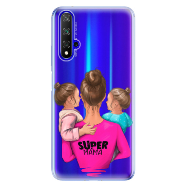 Odolné silikónové puzdro iSaprio - Super Mama - Two Girls - Huawei Honor 20
