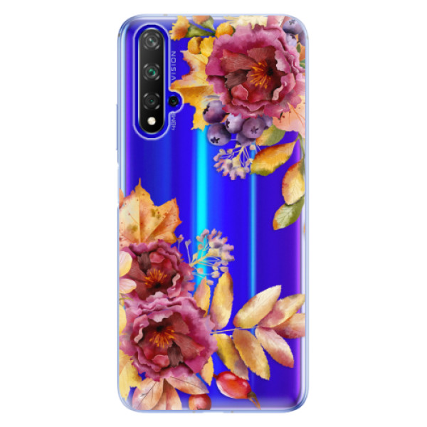 Odolné silikónové puzdro iSaprio - Fall Flowers - Huawei Honor 20