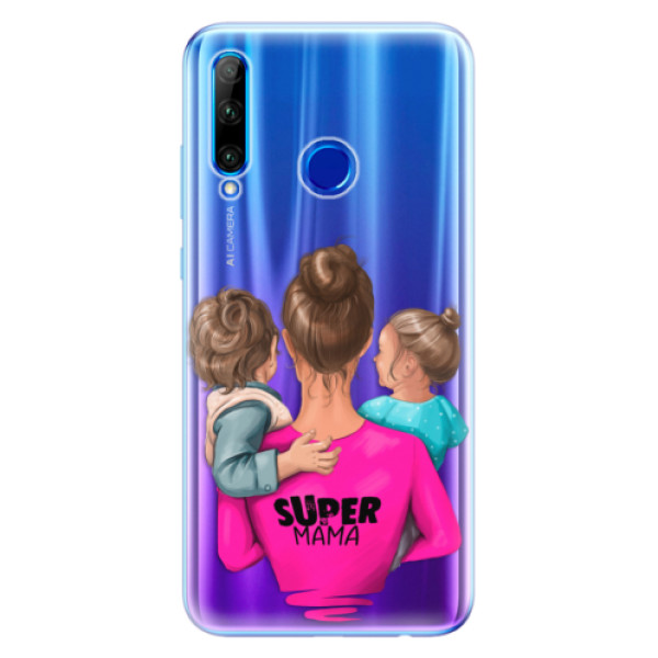 Odolné silikónové puzdro iSaprio - Super Mama - Boy and Girl - Huawei Honor 20 Lite