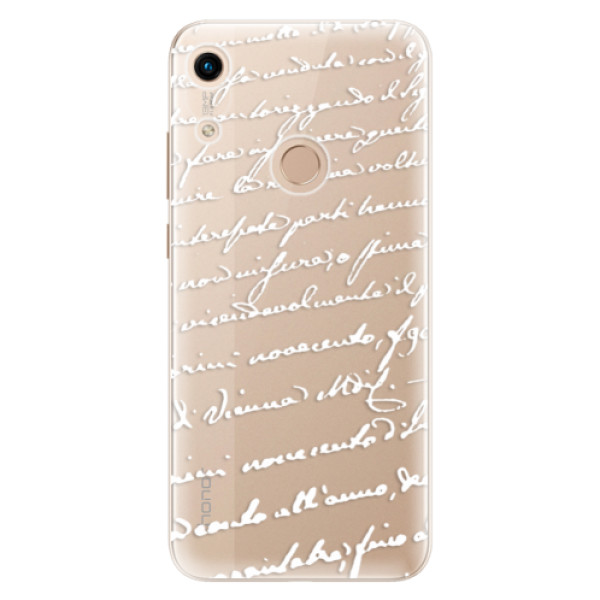 Odolné silikónové puzdro iSaprio - Handwriting 01 - white - Huawei Honor 8A