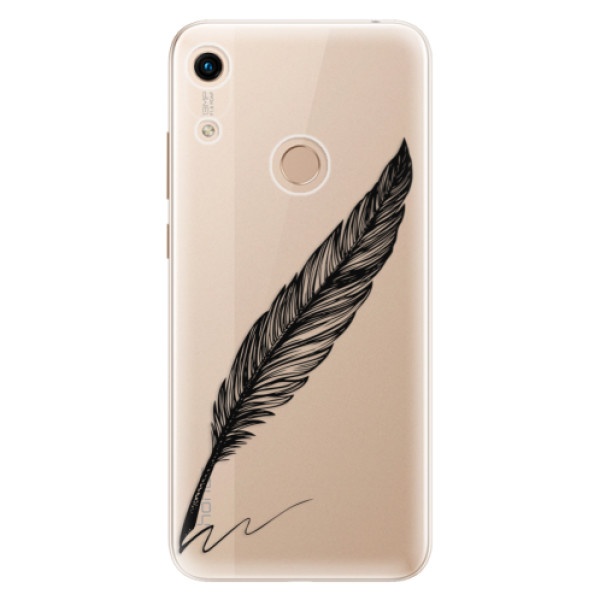 Odolné silikónové puzdro iSaprio - Writing By Feather - black - Huawei Honor 8A