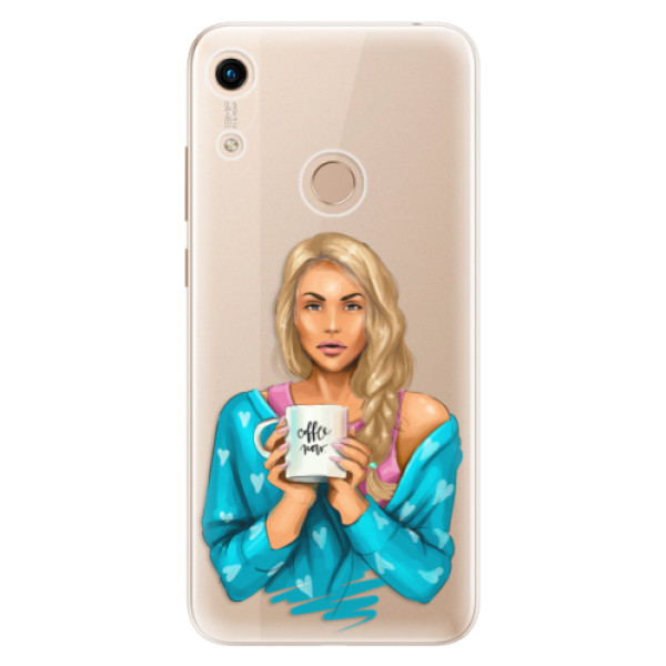 Odolné silikónové puzdro iSaprio - Coffe Now - Blond - Huawei Honor 8A