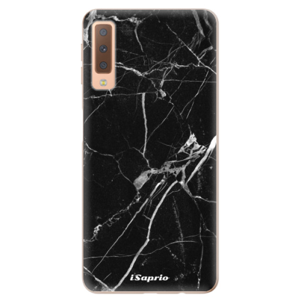 Odolné silikónové puzdro iSaprio - Black Marble 18 - Samsung Galaxy A7 (2018)