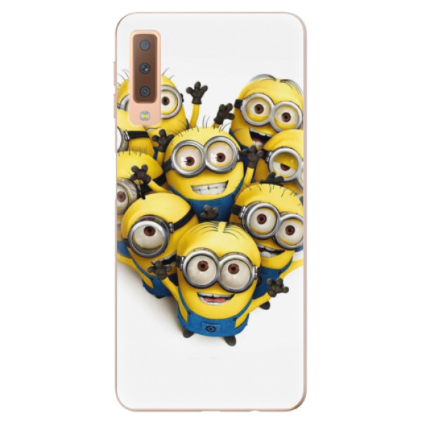 Odolné silikónové puzdro iSaprio - Mimons 01 - Samsung Galaxy A7 (2018)