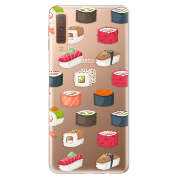 Odolné silikónové puzdro iSaprio - Sushi Pattern - Samsung Galaxy A7 (2018)