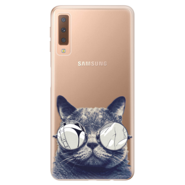 Odolné silikónové puzdro iSaprio - Crazy Cat 01 - Samsung Galaxy A7 (2018)