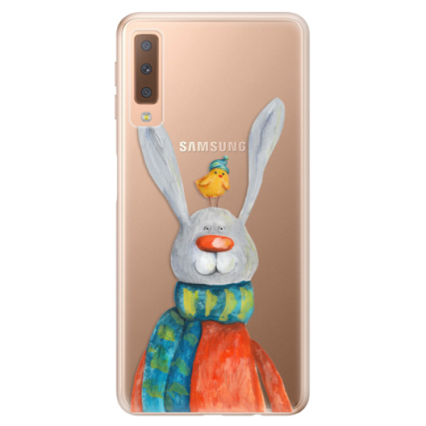 Odolné silikónové puzdro iSaprio - Rabbit And Bird - Samsung Galaxy A7 (2018)