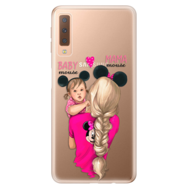 Odolné silikónové puzdro iSaprio - Mama Mouse Blond and Girl - Samsung Galaxy A7 (2018)