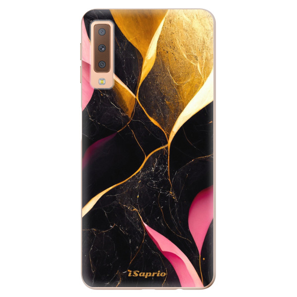 Odolné silikónové puzdro iSaprio - Gold Pink Marble - Samsung Galaxy A7 (2018)