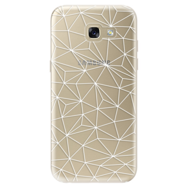 Odolné silikónové puzdro iSaprio - Abstract Triangles 03 - white - Samsung Galaxy A5 2017