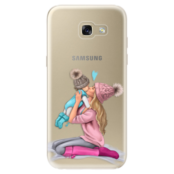 Odolné silikónové puzdro iSaprio - Kissing Mom - Blond and Boy - Samsung Galaxy A5 2017